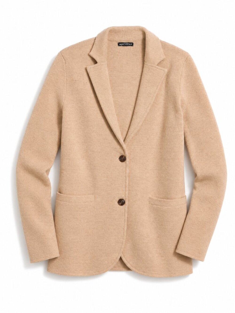 J. Crew Cotton Knit Sweater Blazer Cardigan - Heathered Camel | Size XXS